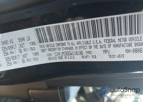 2016 Jeep Cherokee Latitude z USA, uszkodzony, nr VIN 1C4PJMCB2GW118106